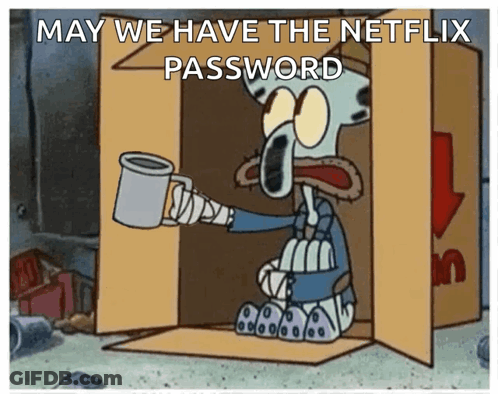 Squidward From Spongebob Squarepants Is Sitting In A Cardboard Box And Holding A Cup Of Coffee GIF