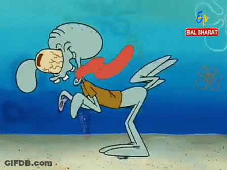 Squidward From SpongeBob SquarePants On Bal Bharat TV GIF