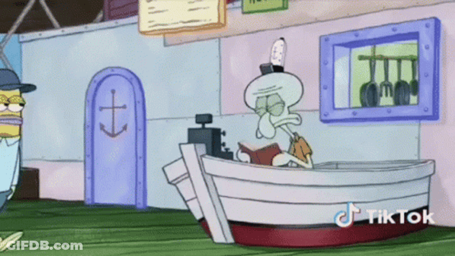Squidward Funny Butt Drill GIF
