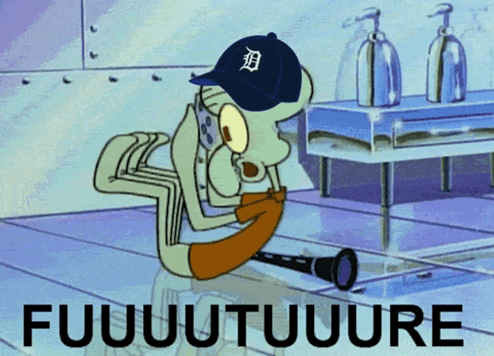 Squidward Future Major League Baseball Cap GIF