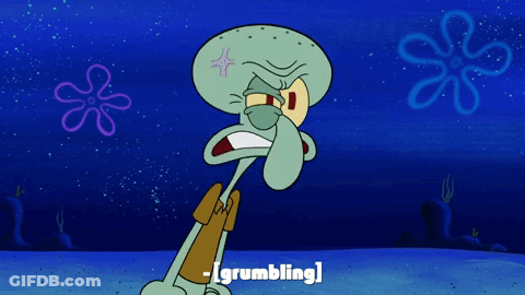 Squidward Grumbling SpongeBob SquarePants GIF