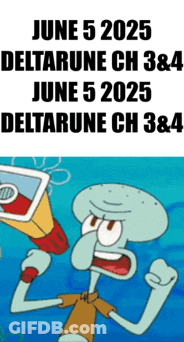 Squidward Holding Megaphone June 5 2025 GIF