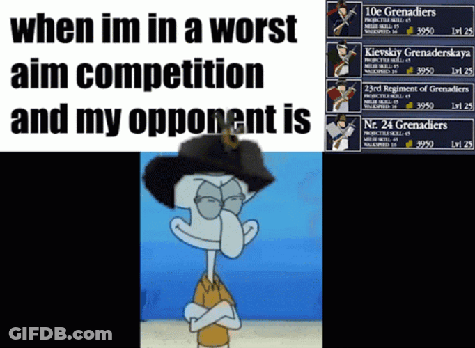 Squidward In Bad Aim Competition GIF