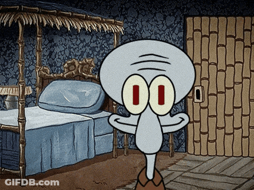 Squidward In Bedroom GIF