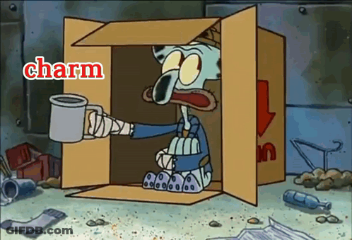 Squidward In Cardboard Box GIF