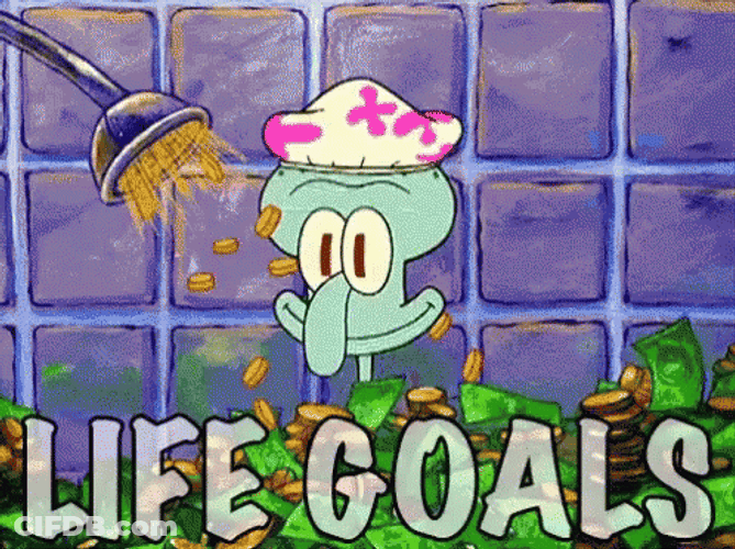 Squidward Life Goals GIF