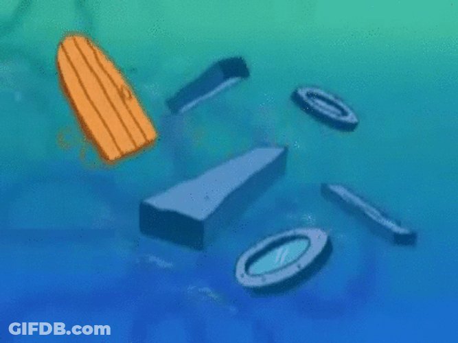 Squidward Looking At His House GIF