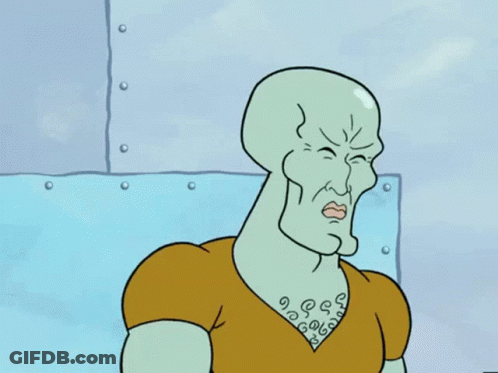 Squidward Making A Funny Face GIF