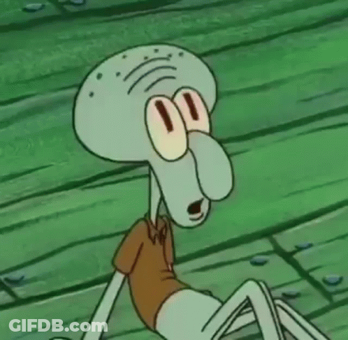 Squidward Making Funny Face With Tongue Out GIF