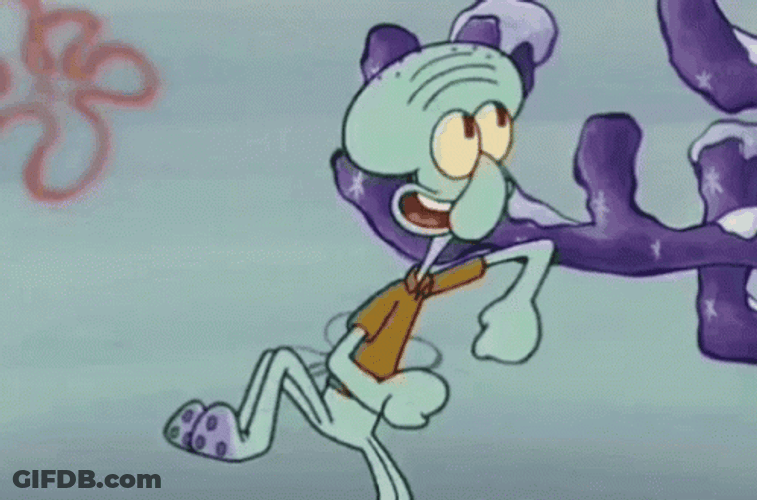 Squidward Outdoor Dancing GIF
