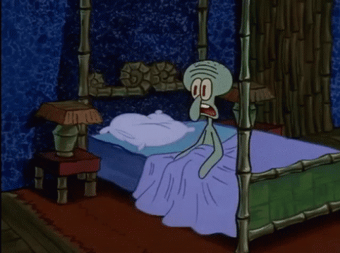 Squidward Pass Out GIF