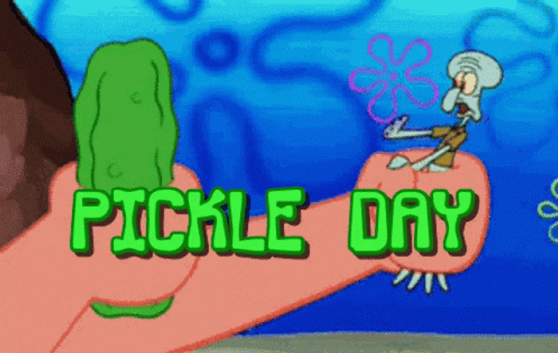 Squidward Pickle Day GIF