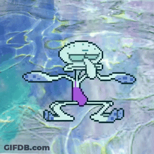 Squidward Playful Wiggle GIF