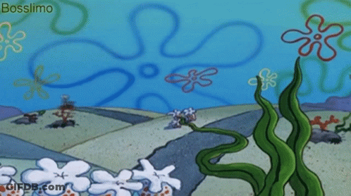 Squidward Riding A Bike On A Road GIF
