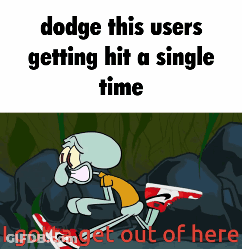 Squidward Running Dodge This GIF