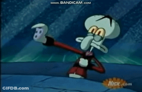 Squidward Saying See You Christmas GIF