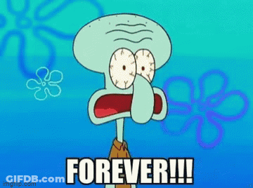 Squidward Screaming Forever GIF