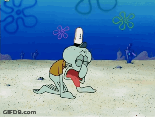 Squidward SpongeBob SquarePants Crying GIF