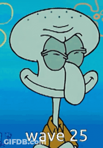 Squidward SpongeBob SquarePants Wave 25 GIF