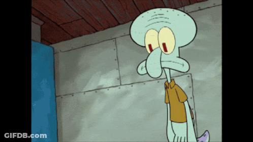 Squidward Standing In Room GIF