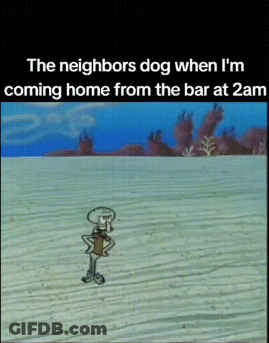 Squidward Standing On Beach GIF