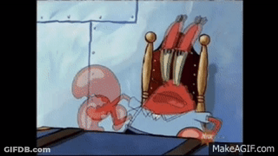Squidward Talking With Mr. Krabs GIF