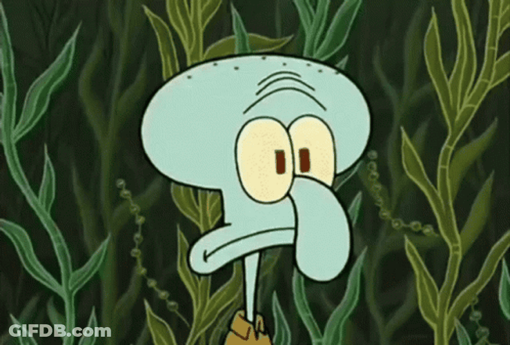 Squidward Tentacles Falling To The Ground GIF