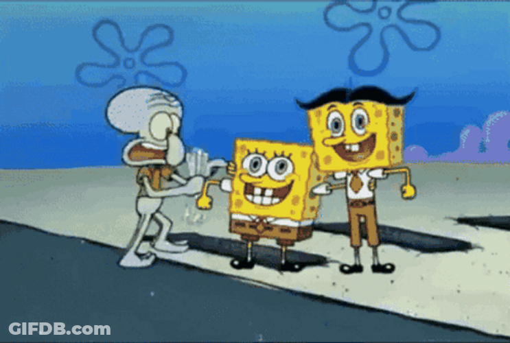 Squidward Tentacles Running Inside His House GIF