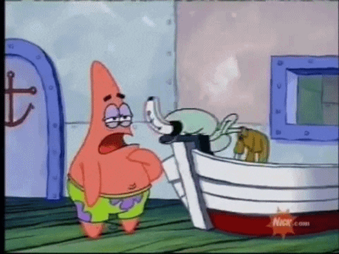 Squidward Tentacles Slamming Face On Cash Register GIF