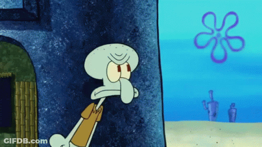 Squidward Tentacles Yelling GIF