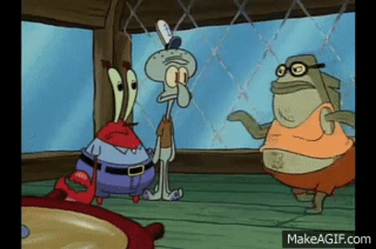 Squidward Thrown Away GIF