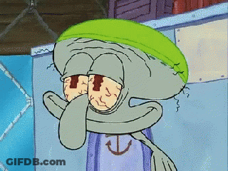 Squidward With Green Hat GIF