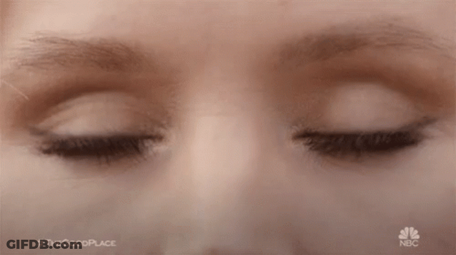 Squinting Eyes Close Up The Good Place GIF