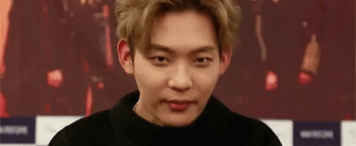 Squinting Korean Popstar Xeno T GIF