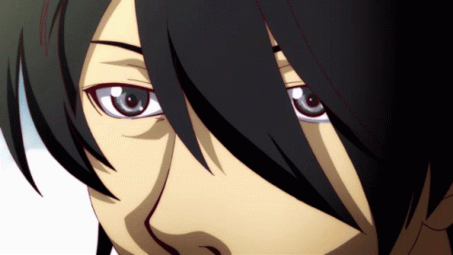 Squinting Koyomi Araragi Nisemonogatari Anime GIF