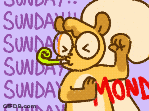 Squirrel Holding Towel With Monday GIF