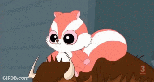 Squirrel On Top Of Bison Number 3 GIF