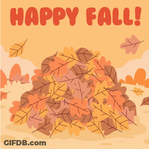 Squirrel Sitting In Leaves Happy Fall GIF