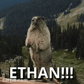 Squirrel Standing With Word Ethan GIF