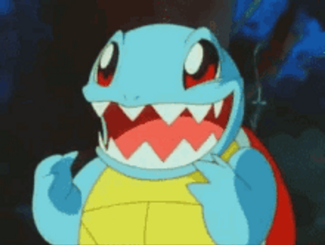 Squirtle Biting His Teeth GIF
