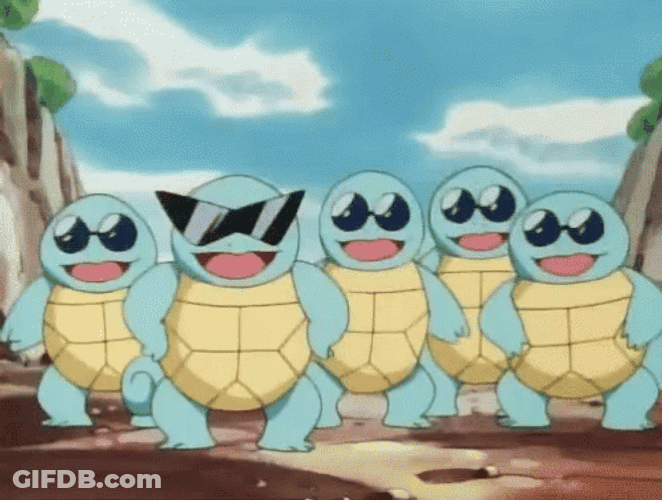Squirtle Blastoise Many Forms Pokemon GIF