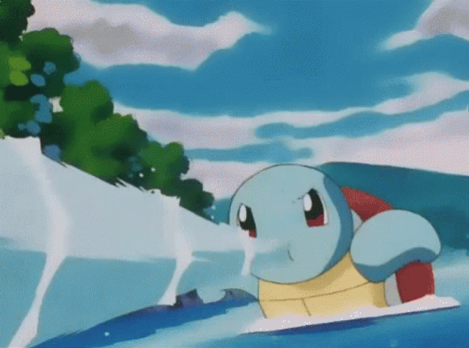 Squirtle Blowing Water GIF