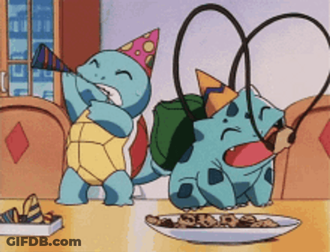 Squirtle Falling On Another Squirtle GIF