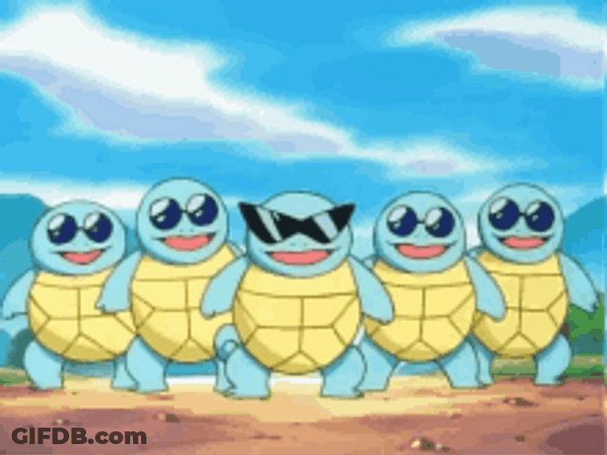 Squirtle Gang Laughing GIF