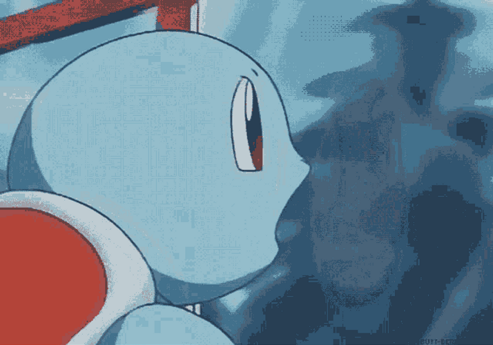 Squirtle Playing With Cold Breath GIF