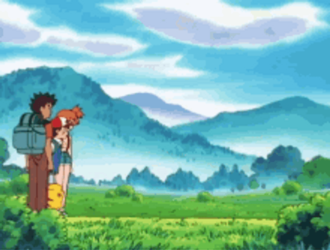 Squirtle Running Into Ash GIF