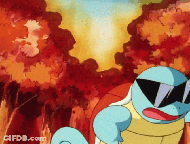 Squirtle Squad Extinguishing Forest Fire GIF