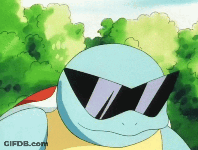 Squirtle Squad Leader Eating Rice GIF