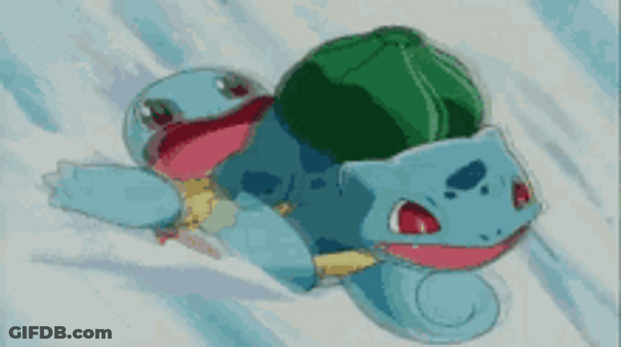 Squirtle Taking A Fall GIF