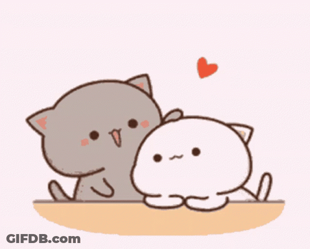 Squishy Kawaii Cat Cuddle GIF